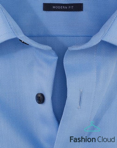 Hemden lange mouw blauw OLYMP