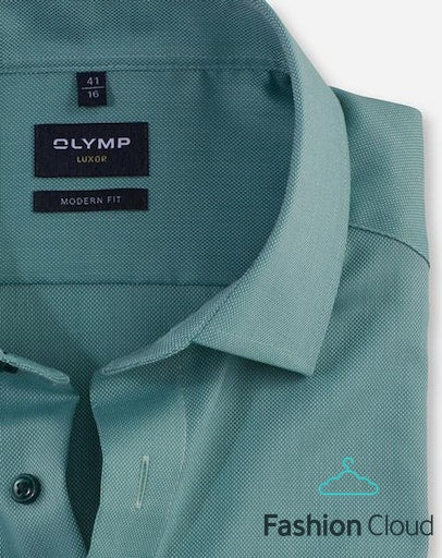 Hemden lange mouw groen OLYMP