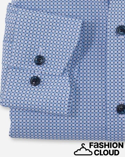 Hemden lange mouw blauw OLYMP