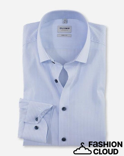 Hemden lange mouw blauw OLYMP