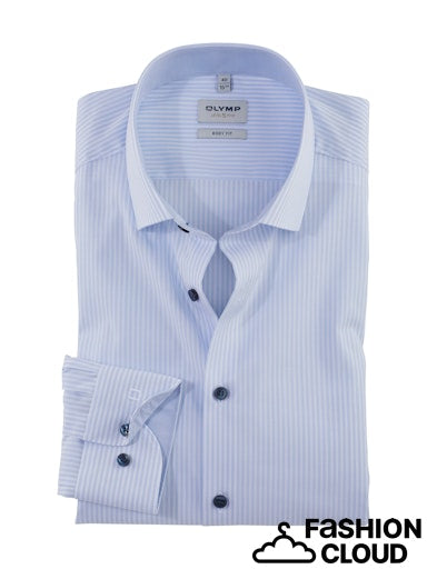Hemden lange mouw blauw OLYMP