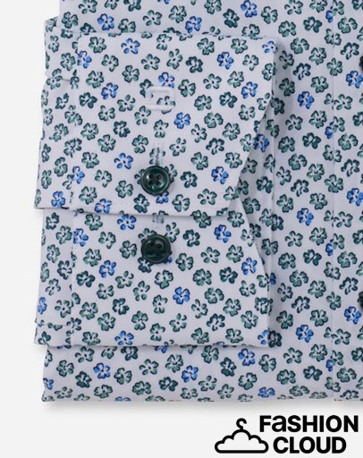 Hemden lange mouw groen OLYMP