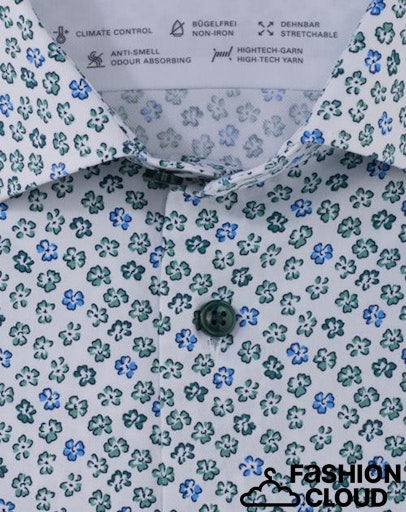 Hemden lange mouw groen OLYMP