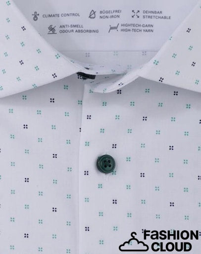 Hemden lange mouw groen OLYMP