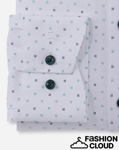 Hemden lange mouw groen OLYMP