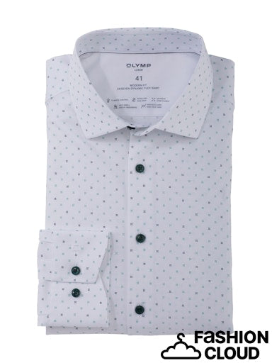 Hemden lange mouw groen OLYMP