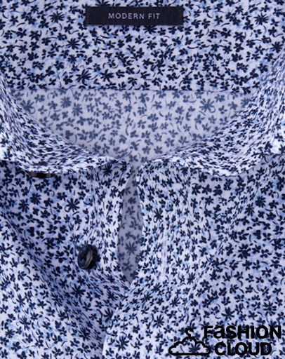 Hemden korte mouw blauw OLYMP