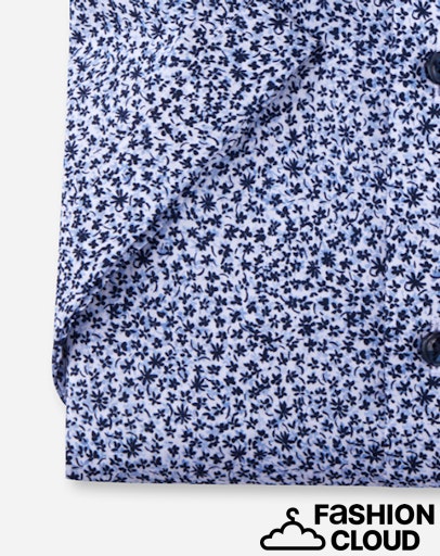 Hemden korte mouw blauw OLYMP