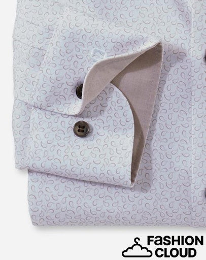 Hemden lange mouw beige OLYMP