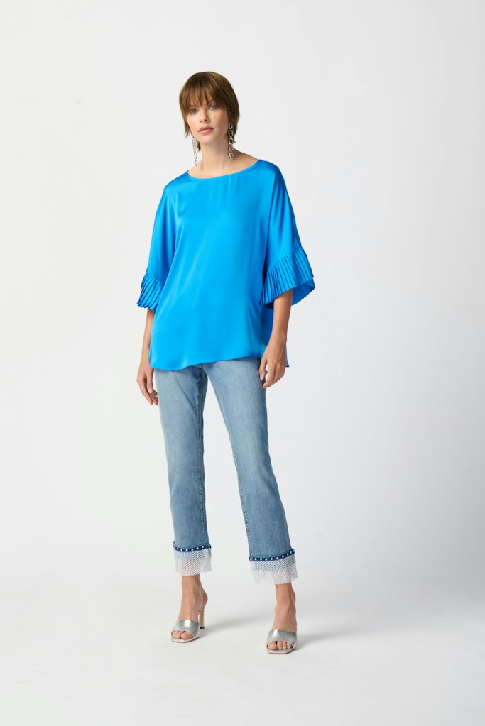 Blouses lange mouw blauw Joseph Ribkoff