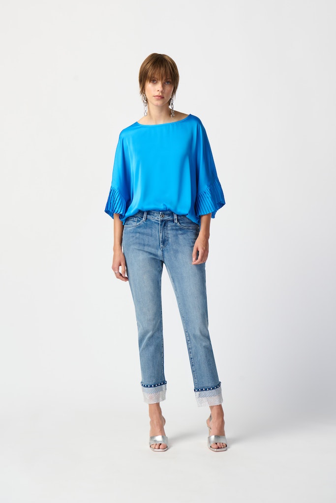 Blouses lange mouw blauw Joseph Ribkoff
