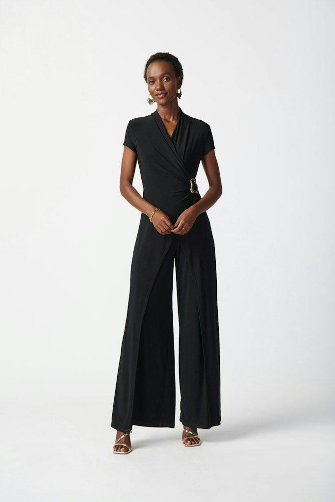 Jumpsuits korte mouw zwart Joseph Ribkoff