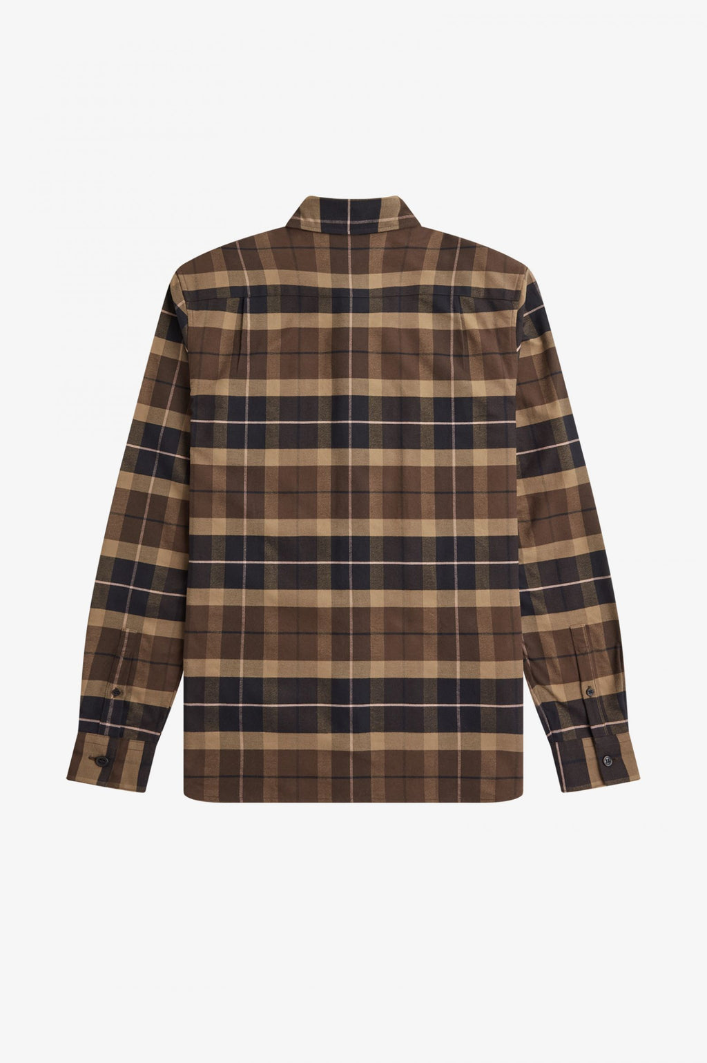 Hemden lange mouw bruin Fred Perry