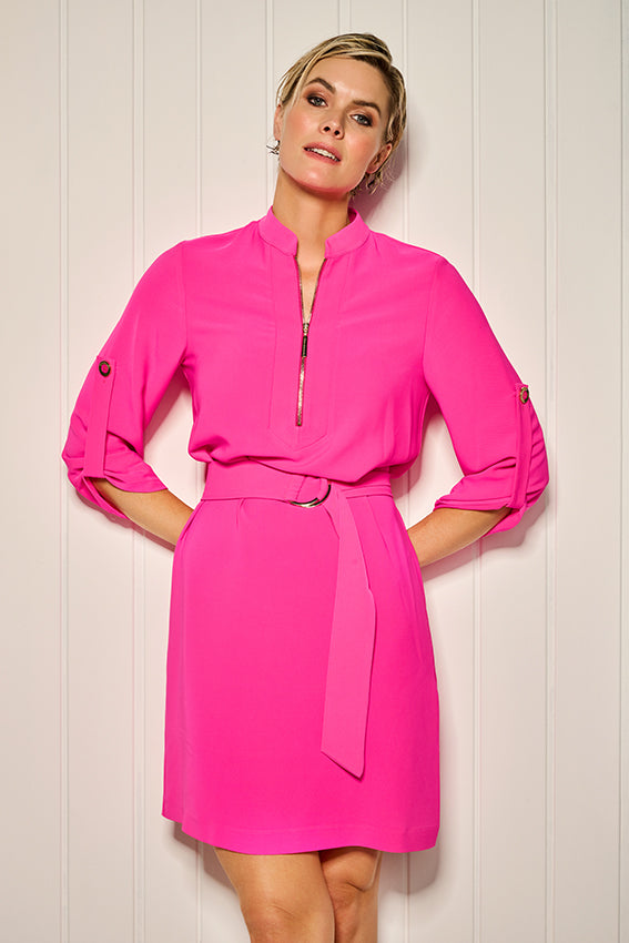 Jurken korte mouw roze Due Amanti