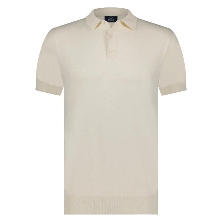 Polo's korte mouw beige Marco Manzini