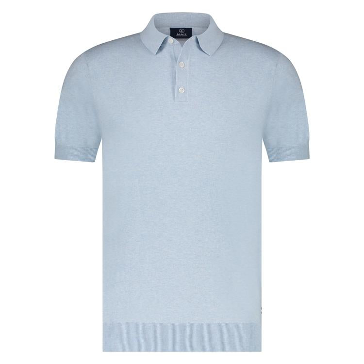 Polo's korte mouw blauw Marco Manzini
