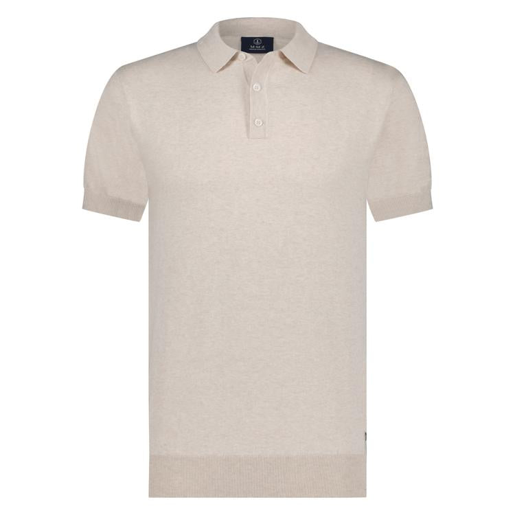 Polo's korte mouw beige Marco Manzini