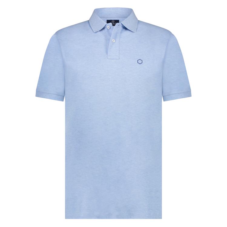 Polo's korte mouw blauw Marco Manzini