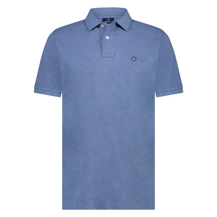 Polo's korte mouw blauw Marco Manzini
