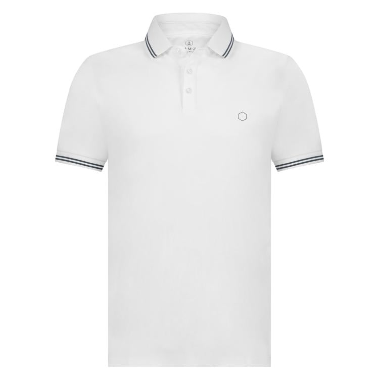 Polo's korte mouw wit Marco Manzini