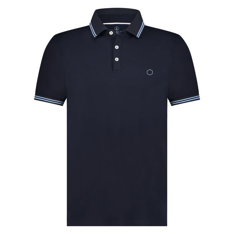 Polo's korte mouw navy Marco Manzini