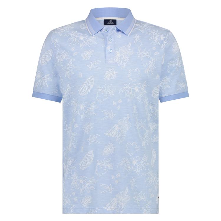 Polo's korte mouw blauw Marco Manzini