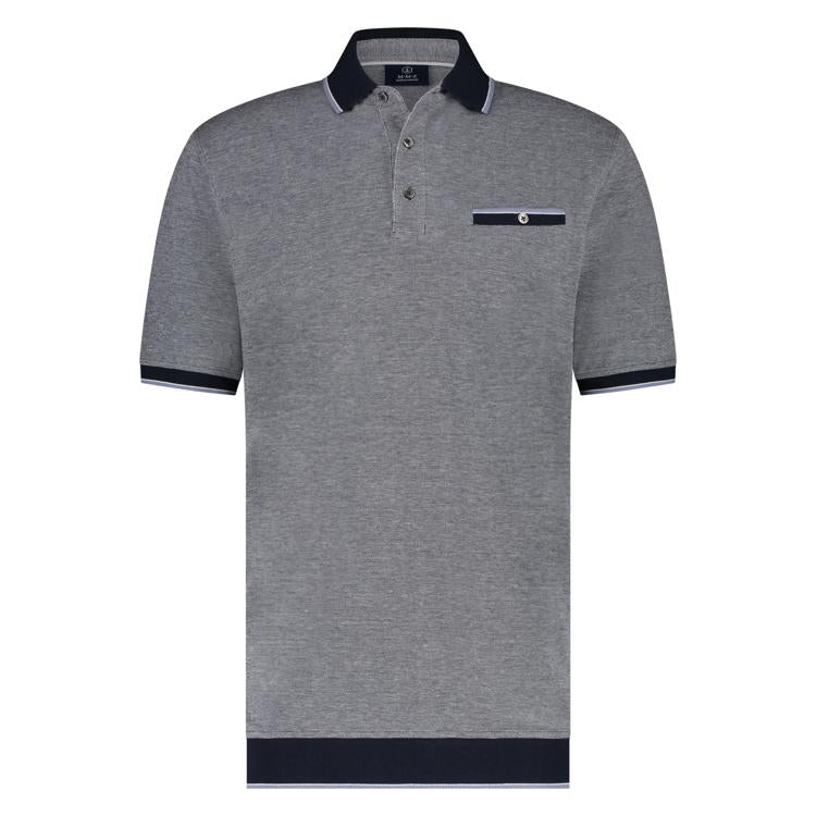 Polo's korte mouw navy Marco Manzini