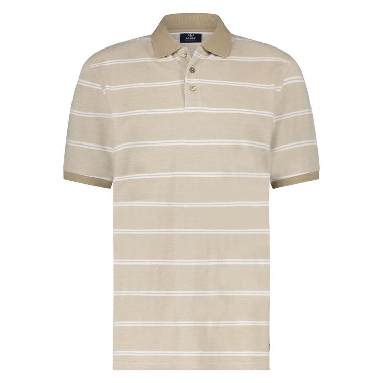Polo's korte mouw beige Marco Manzini