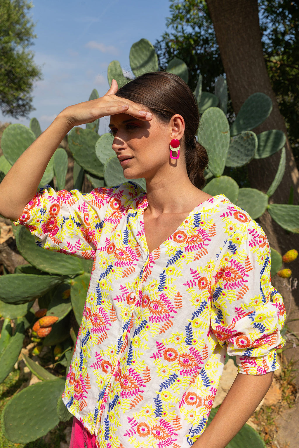 Blouses lange mouw multicolor Four Roses