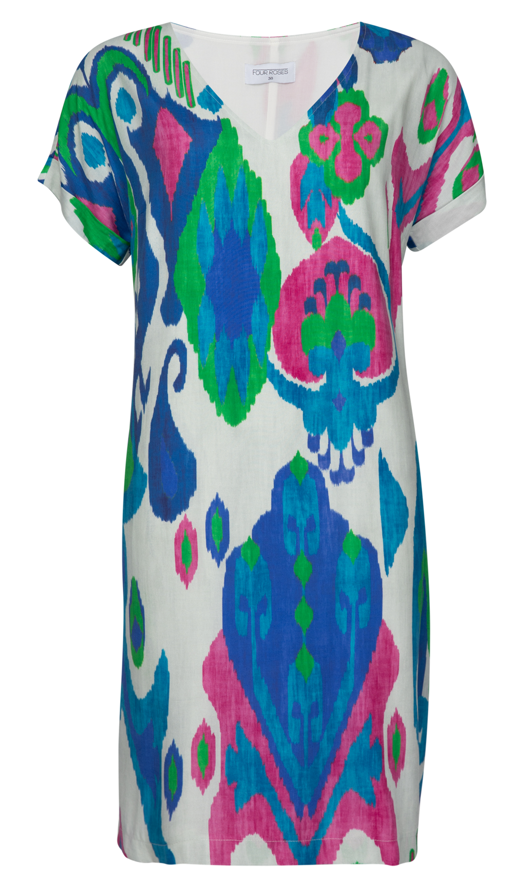 Jurken korte mouw multicolor Four Roses