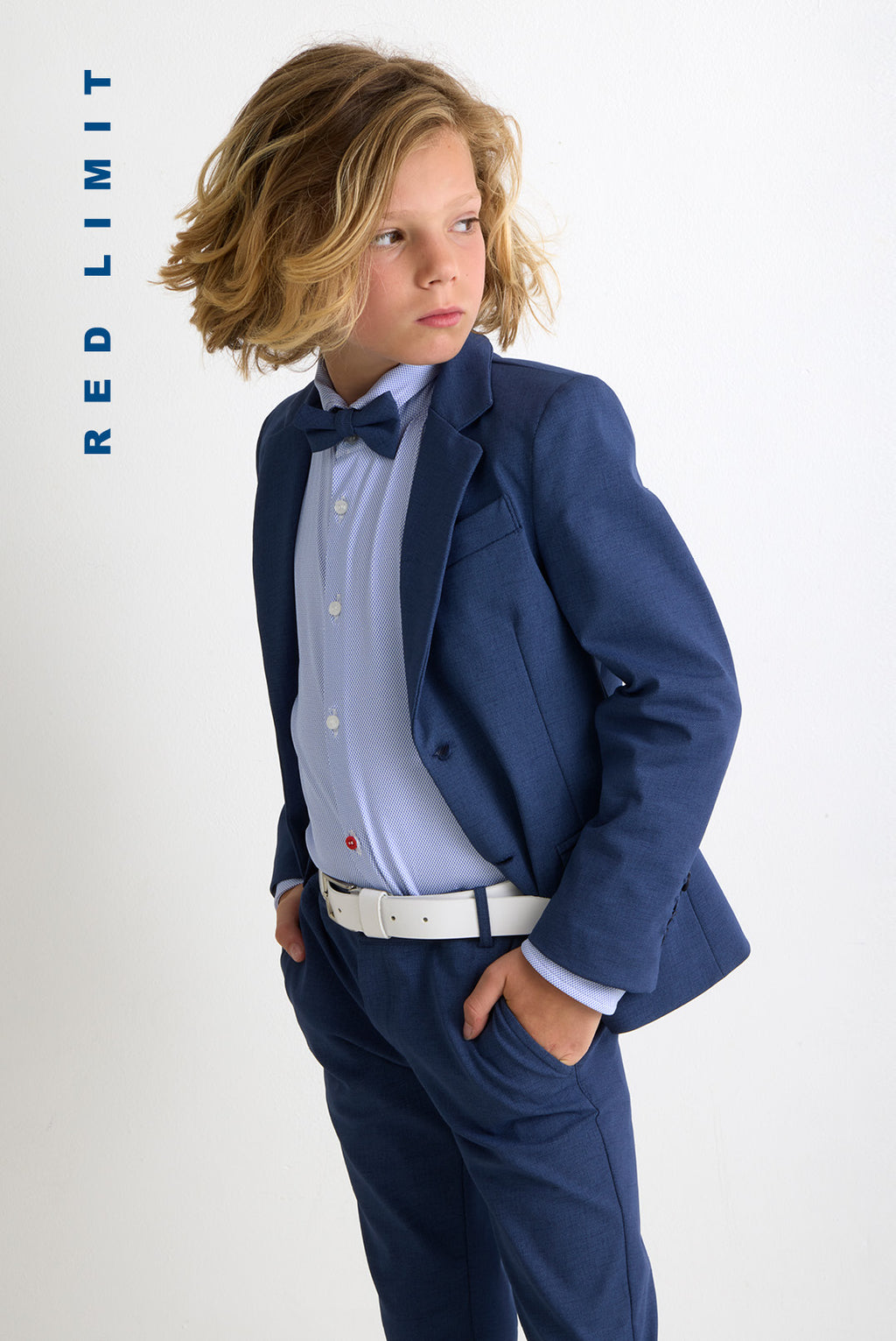 Hemden lange mouw blauw Red Limit