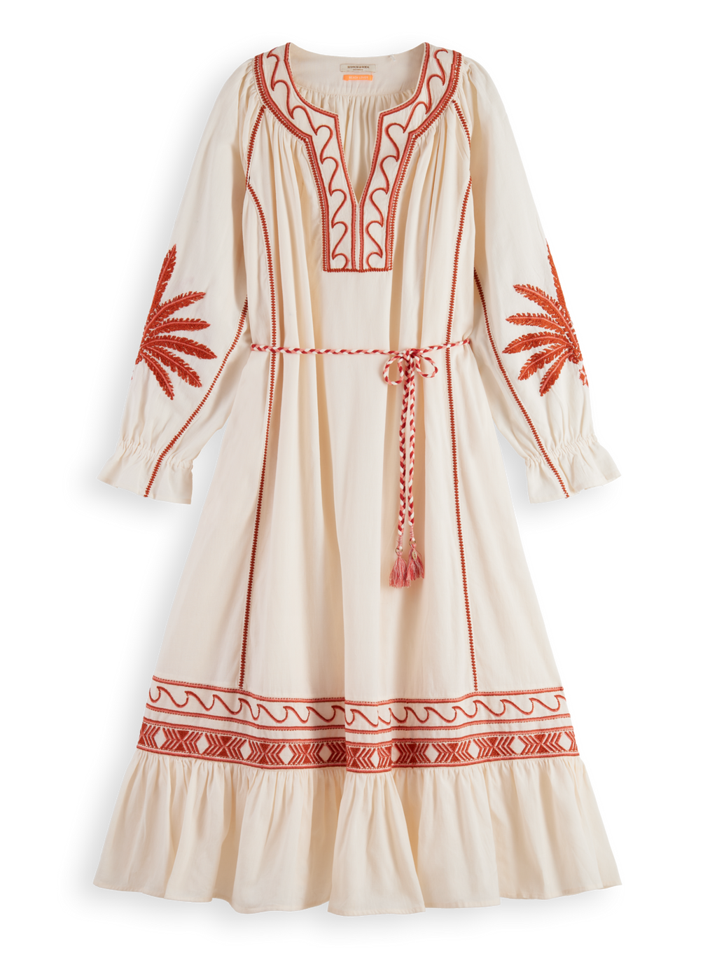 Jurken lange mouw wit Scotch & Soda