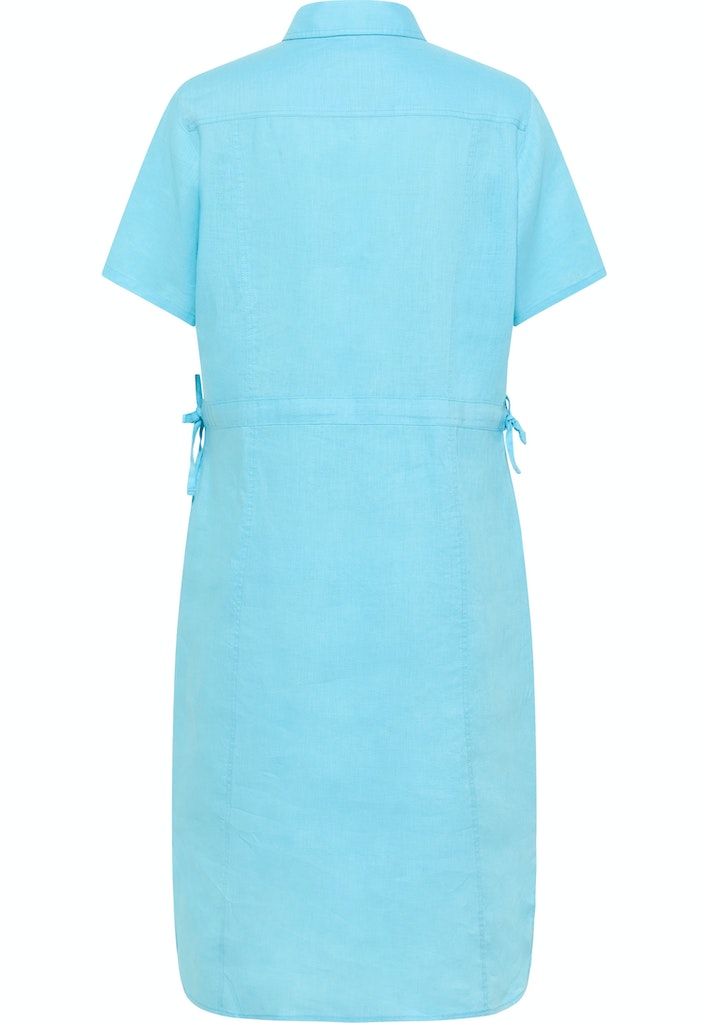 Jurken korte mouw blauw Barbara Lebek