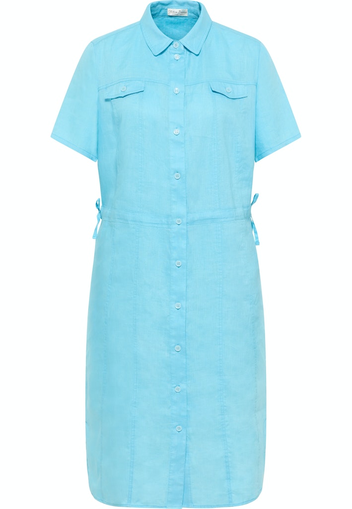 Jurken korte mouw blauw Barbara Lebek