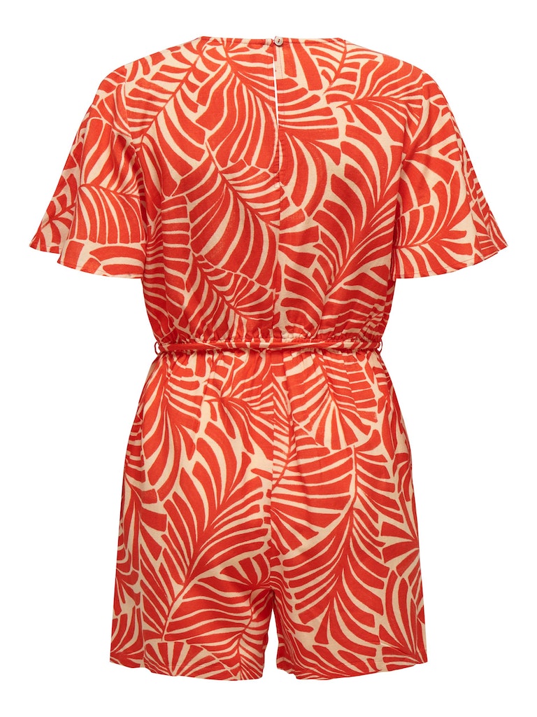 Jumpsuits korte mouw oranje ONLY