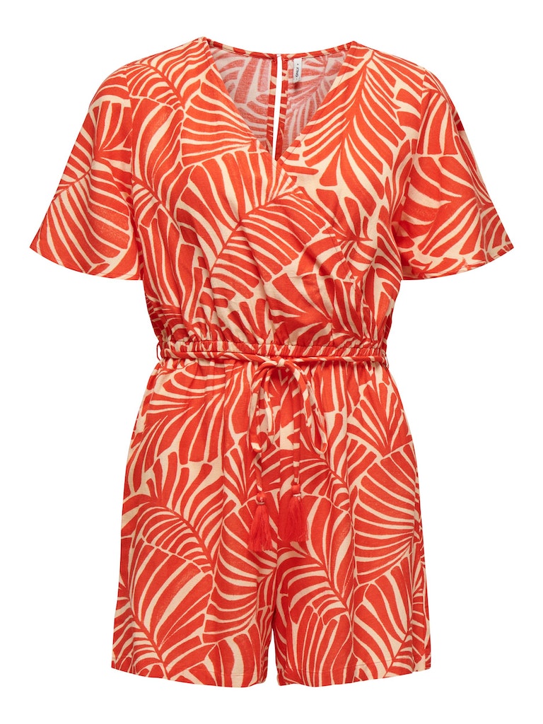 Jumpsuits korte mouw oranje ONLY