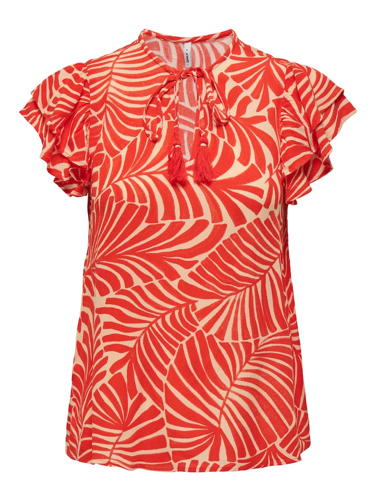 Blouses korte mouw oranje ONLY