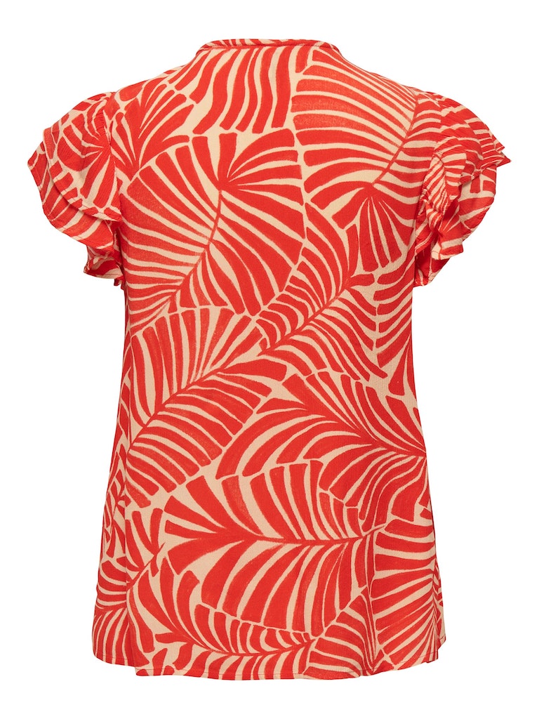 Blouses korte mouw oranje ONLY