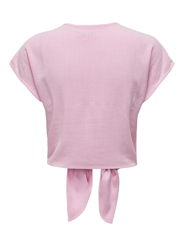 Blouses korte mouw roze ONLY