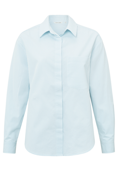 Blouses lange mouw blauw YAYA