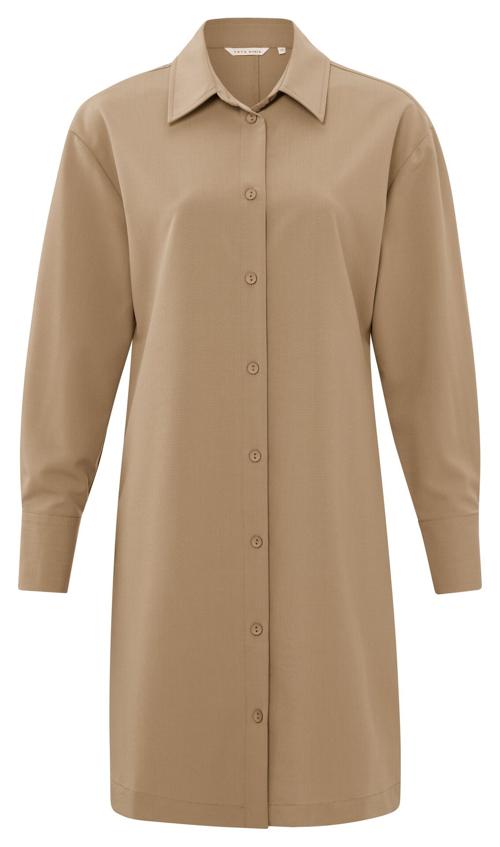 Jurken lange mouw bruin YAYA