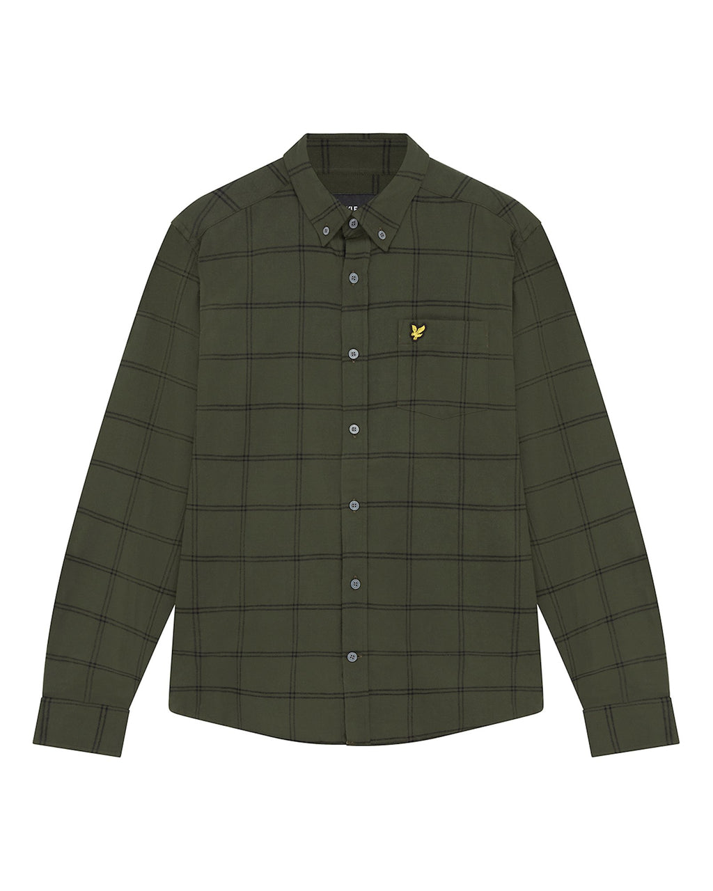 Hemden lange mouw groen Lyle & Scott