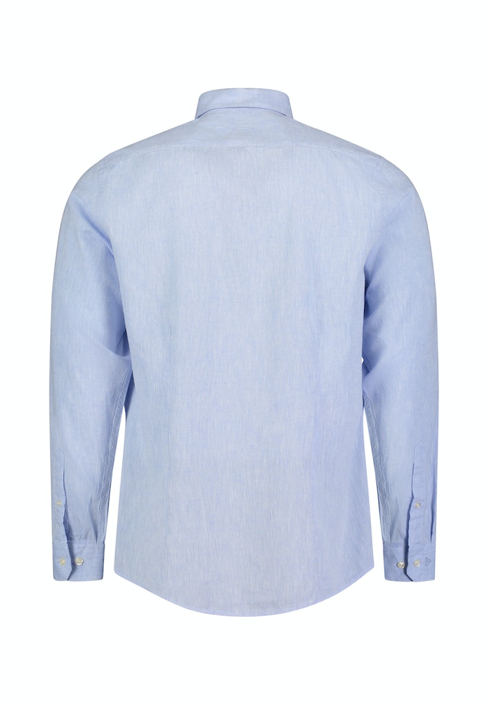 Hemden lange mouw blauw Roy Robson