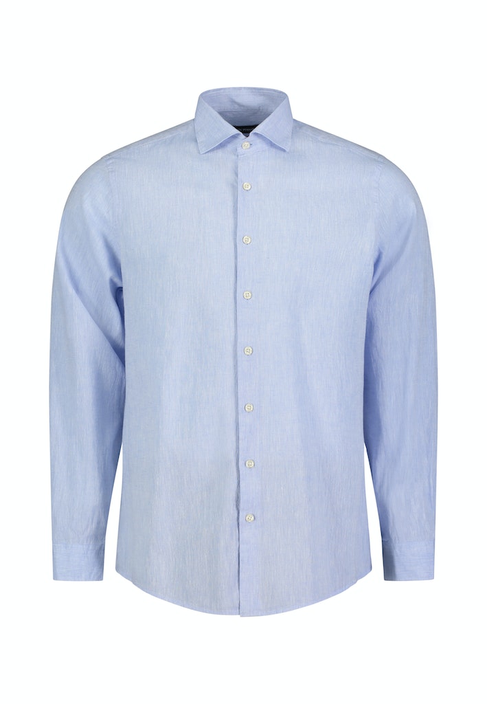 Hemden lange mouw blauw Roy Robson