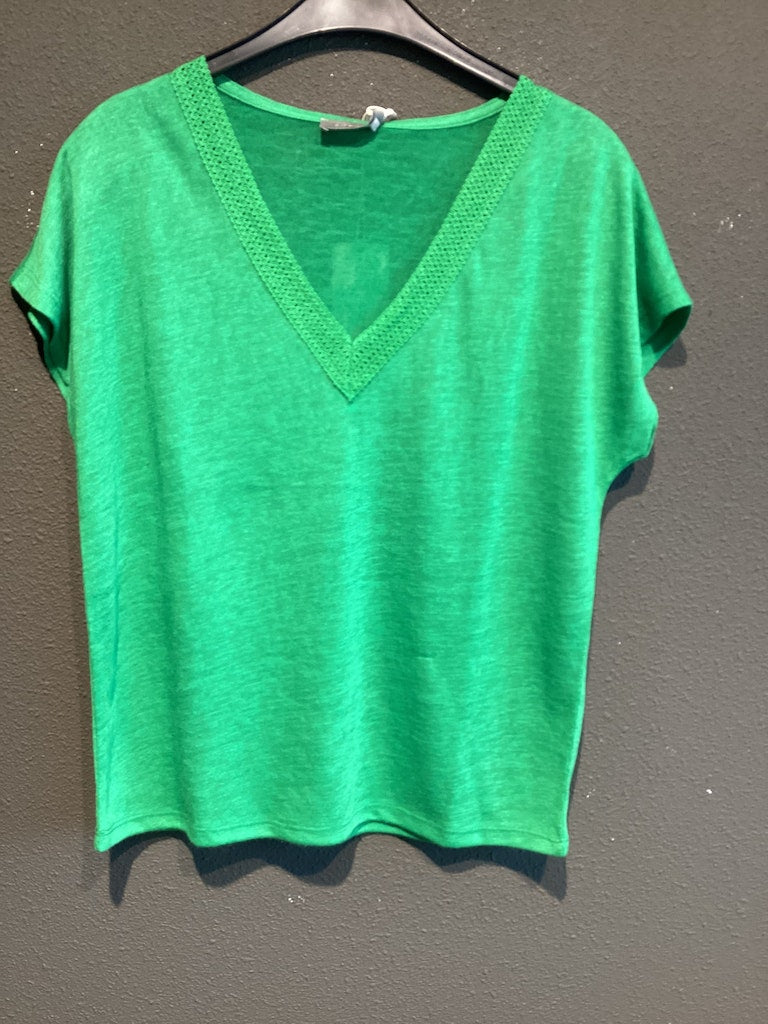 T-shirts korte mouw groen Geisha