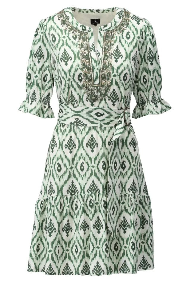 Jurken korte mouw groen K[DESIGN]