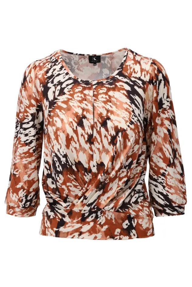 Blouses lange mouw bruin K[DESIGN]