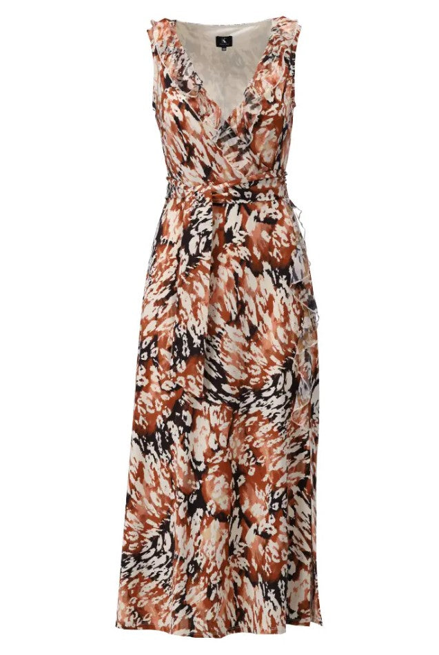 Jurken zonder mouw bruin K[DESIGN]