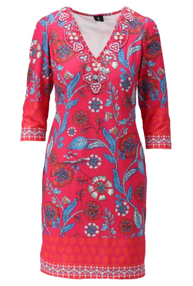 Jurken lange mouw rood K[DESIGN]