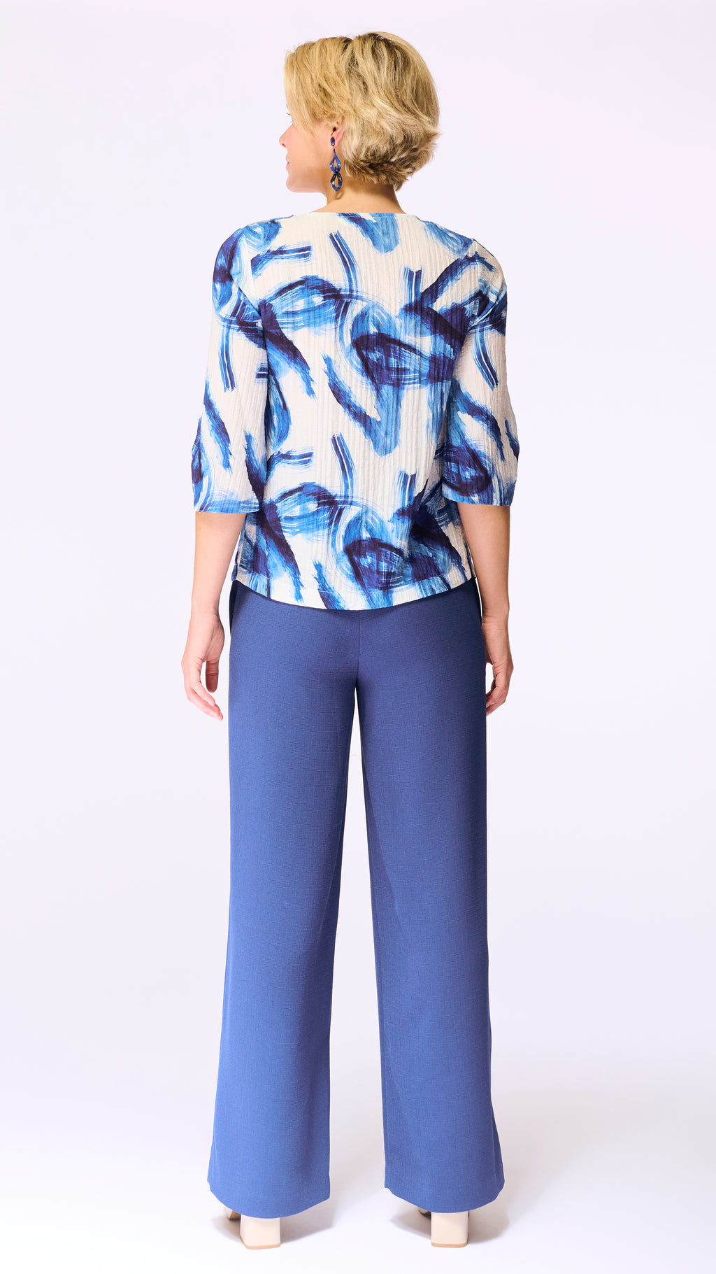 Blouses lange mouw blauw Accent